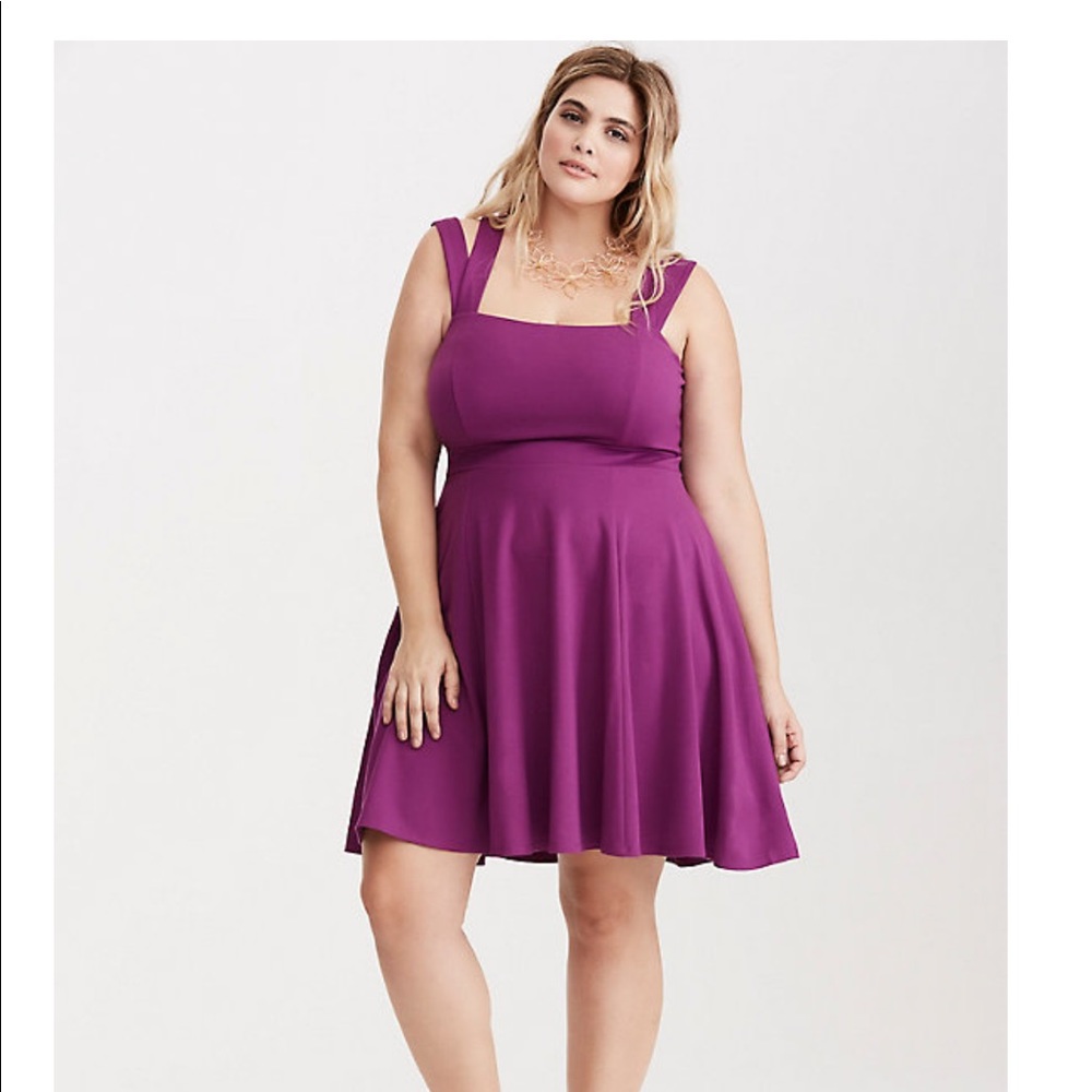 TORRID size 14 Strappy Pointe Skater Dress